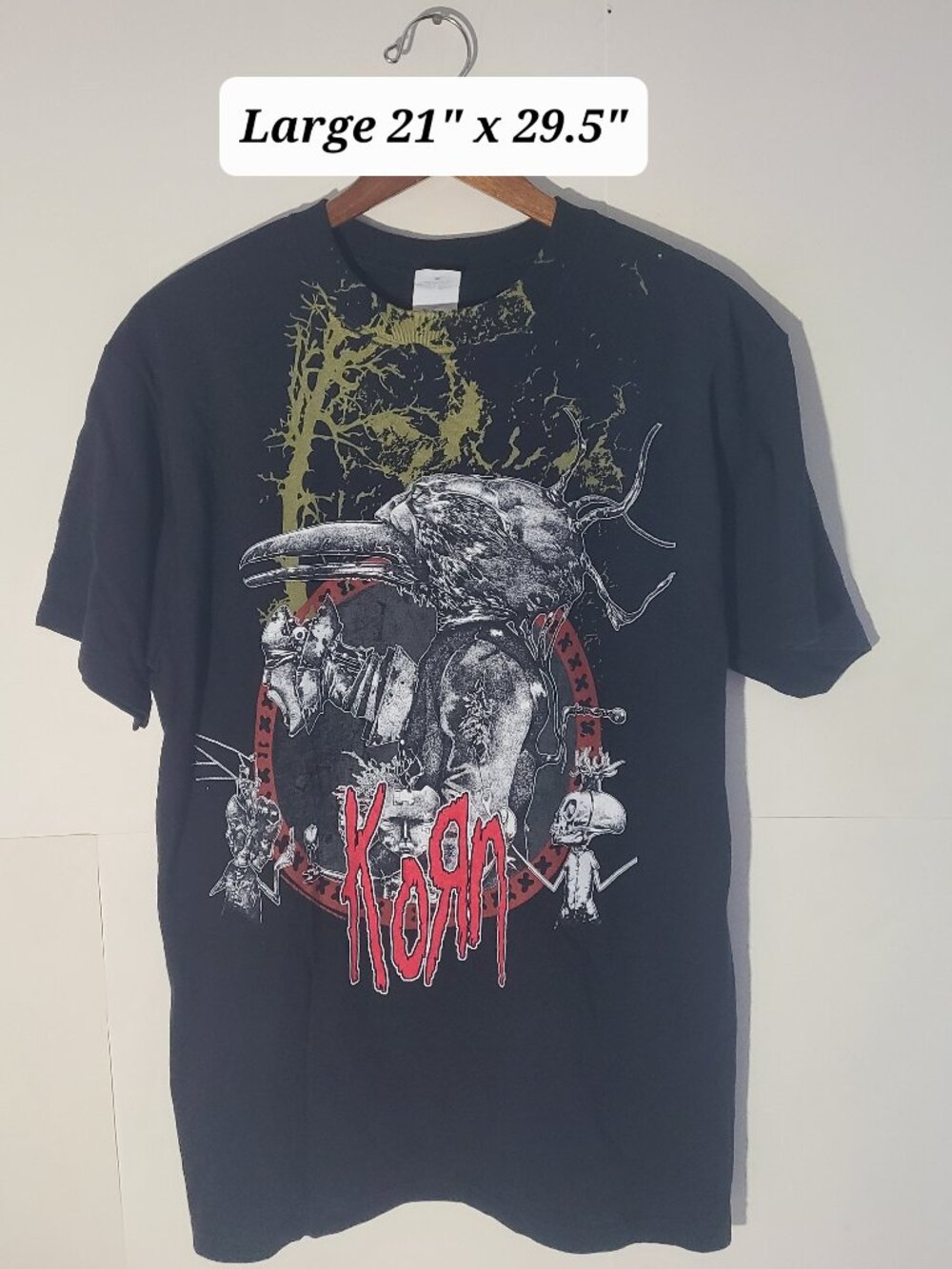 Korn 2007 2-Sided Black Tour T-Shirt Nu Metal Y2K Deadstock